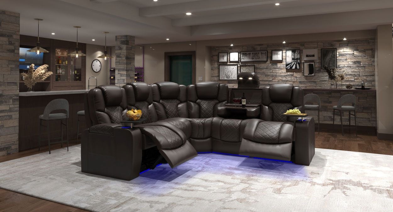 Vega heat massage recliner leather