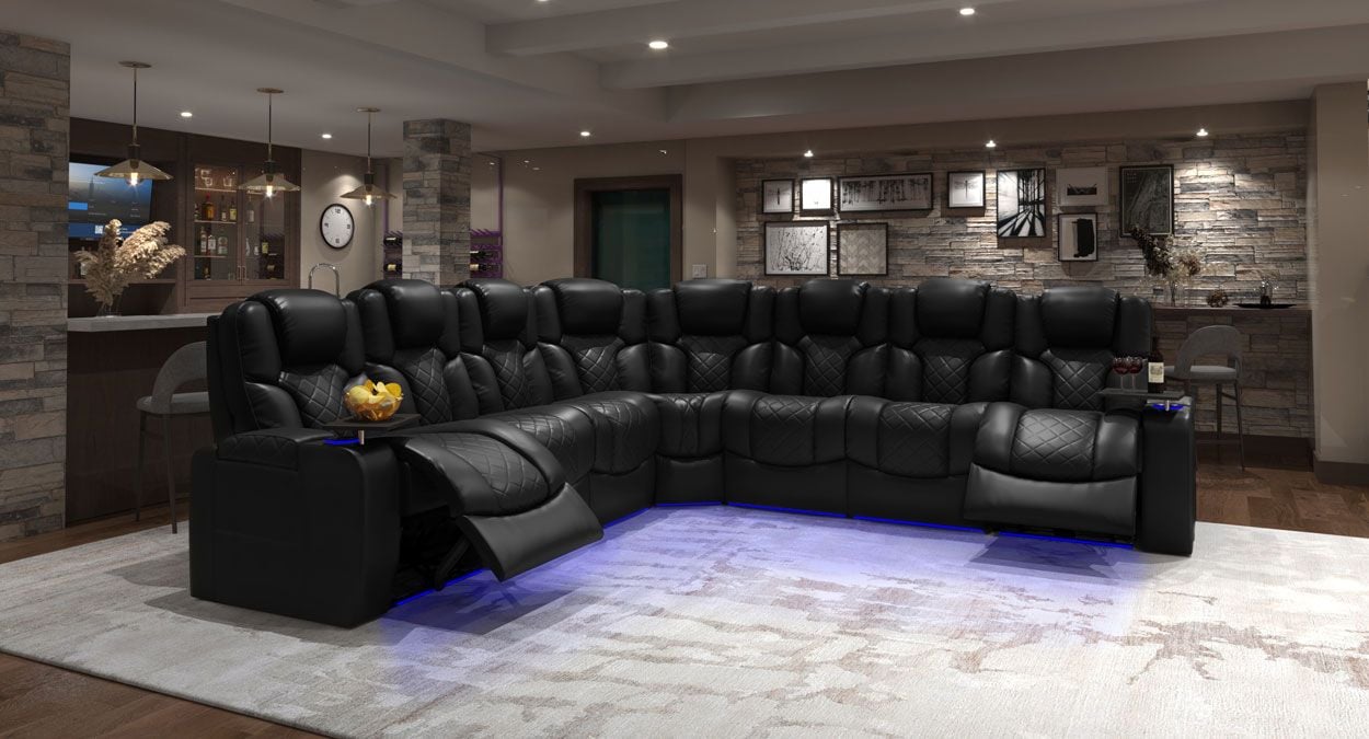 Vega recliner with massage leather