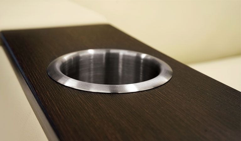 theater chair cup holder table
