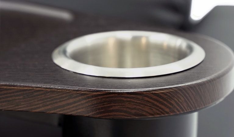 octane brown theater seating with cup holder