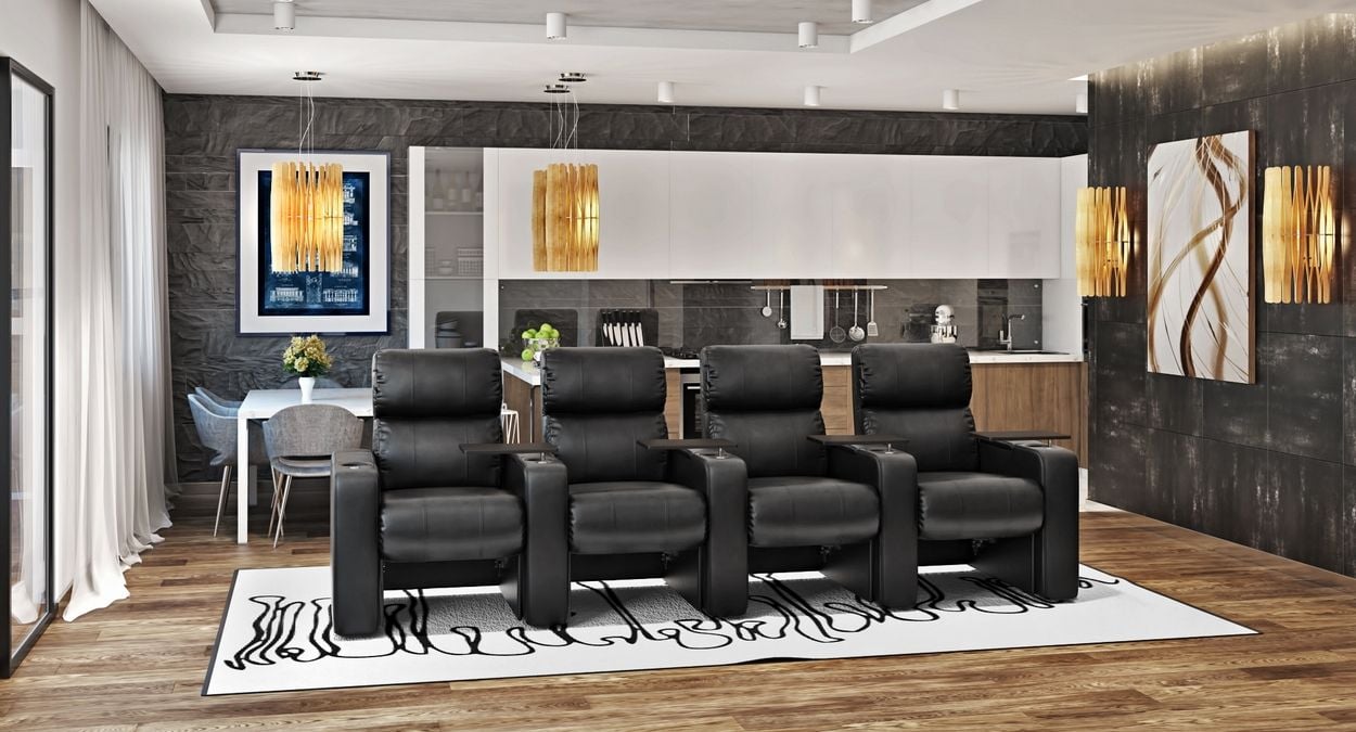 4 chairs theater recliners