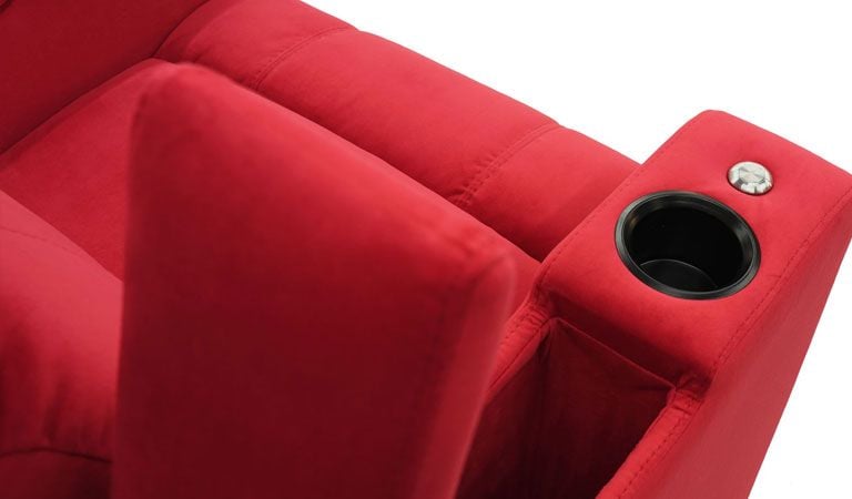 automatic recliner with storage