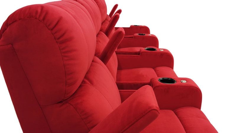 recliner with light up cup holder