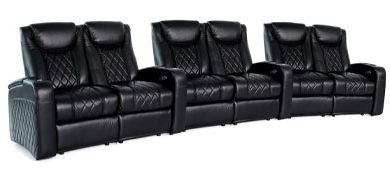 row of 6 Curved as Triple Loveseats