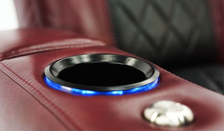 octane chair lighted cup holders