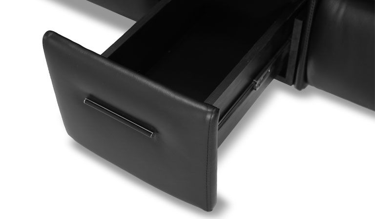 octane microfiber recliner with storage