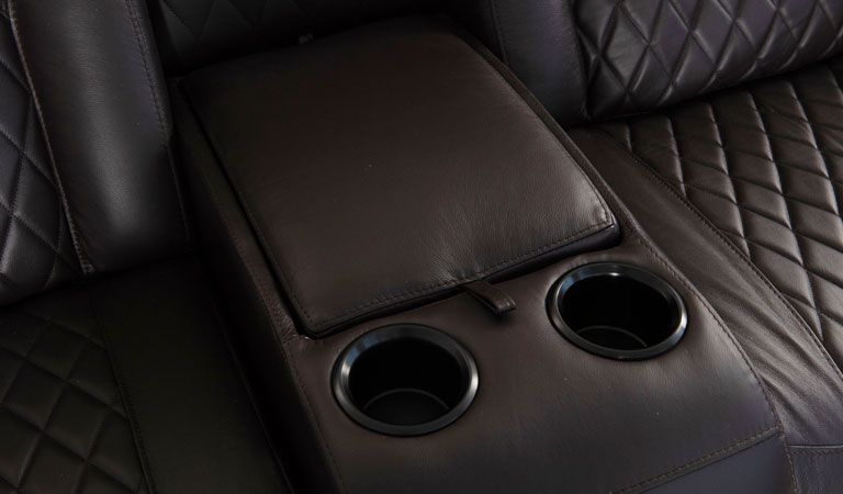 recliner with usb port and cup holder
