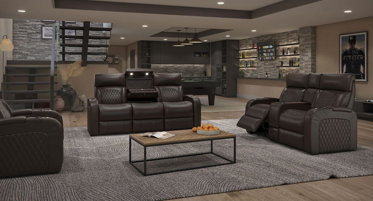 reclining sectional sofa with massage and heat