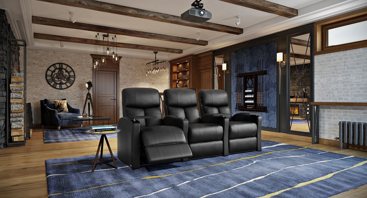 octane 3 seat movie theater recliners
