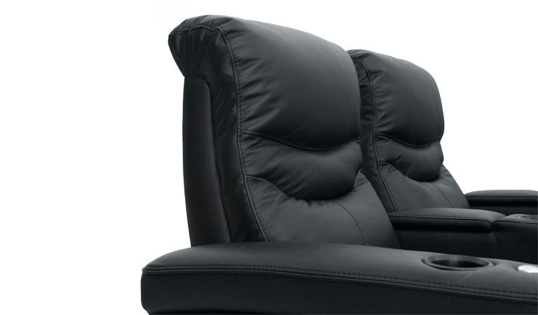 octane black narrow recliners with cup holder
