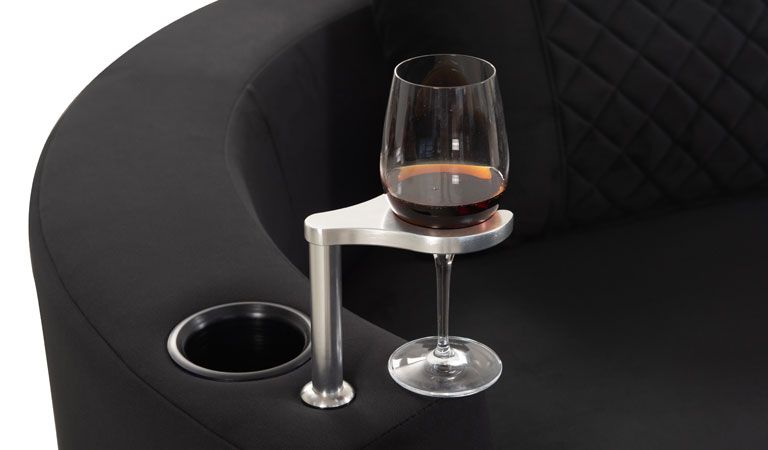 cuddle couch wine glass holder