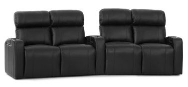 row of 4 Curved as Dual Loveseats