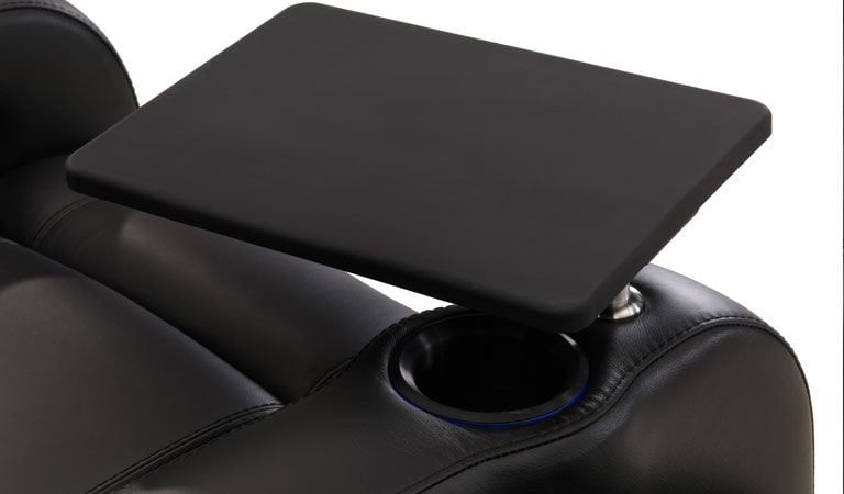 electric leather recliners with tray holders and charging ports