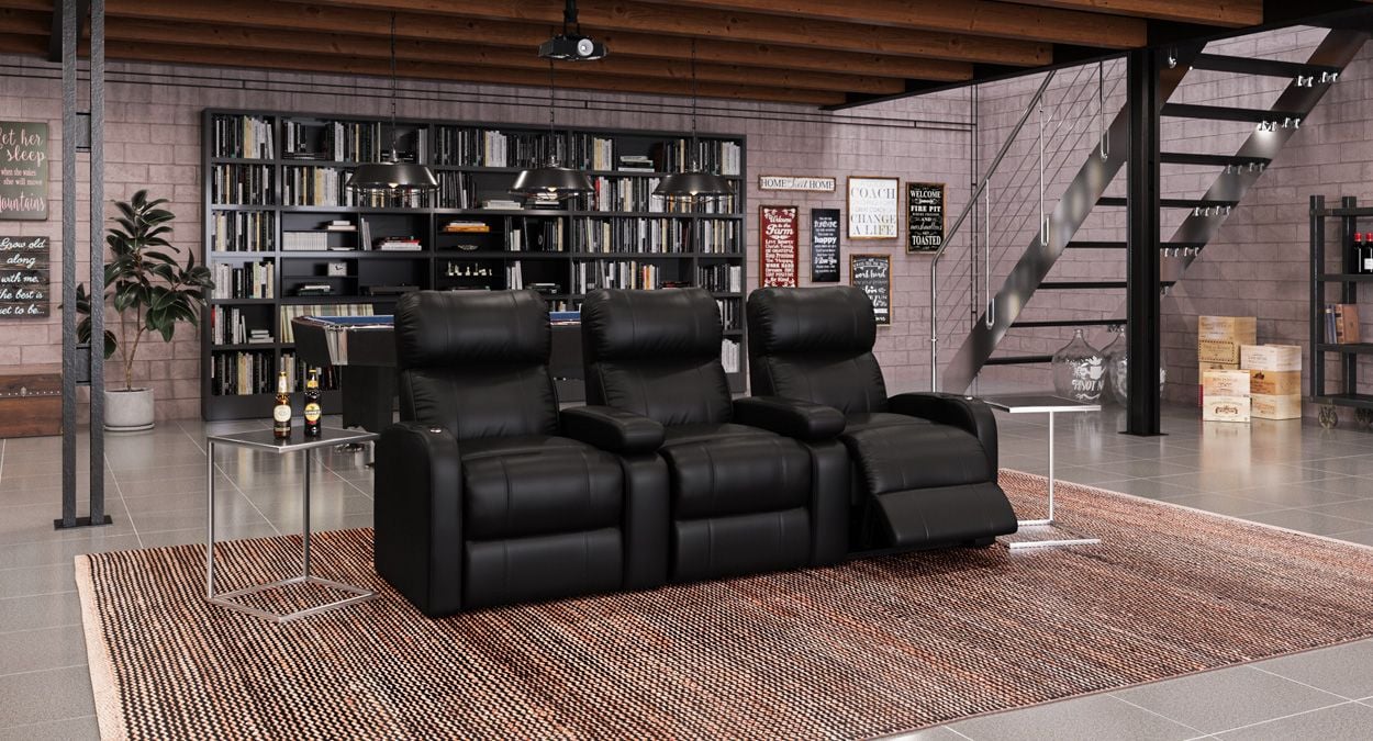 home theater seating with flip up arms