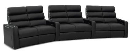 row of 6 Curved as Triple Loveseats