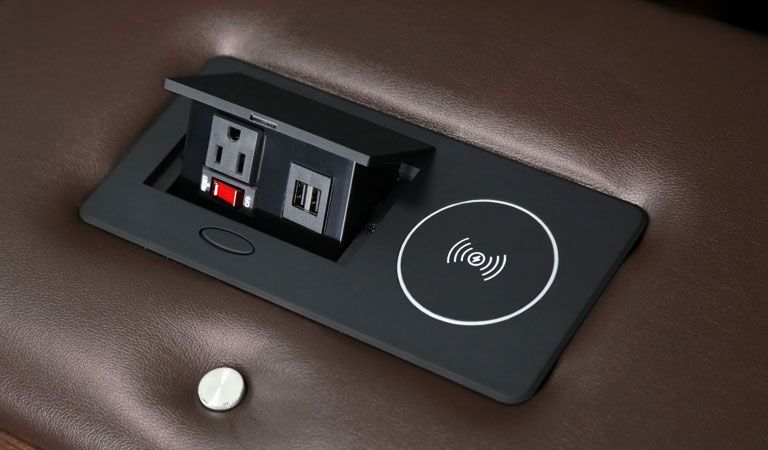 theater seating powered headrests usb charging