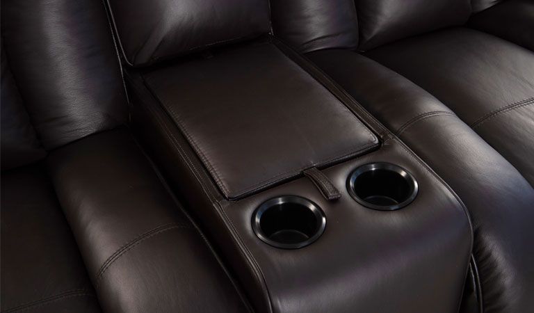 leather recliner seats with cup holders