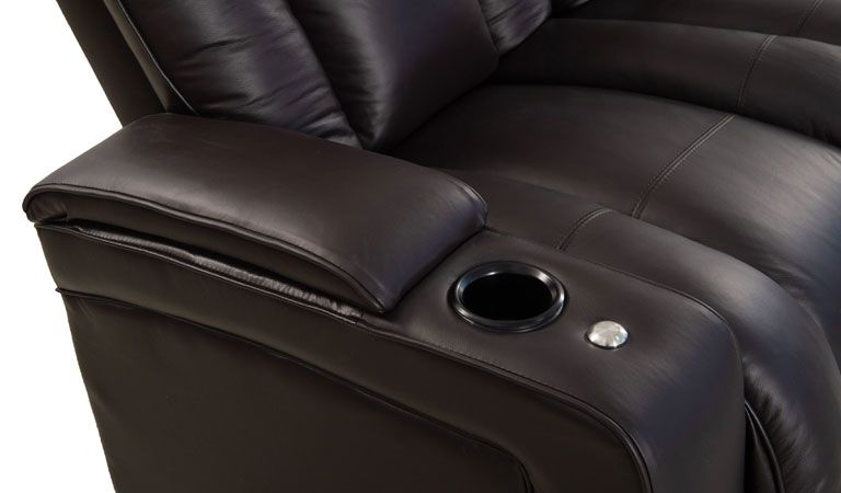 leather home theater loveseat recliner