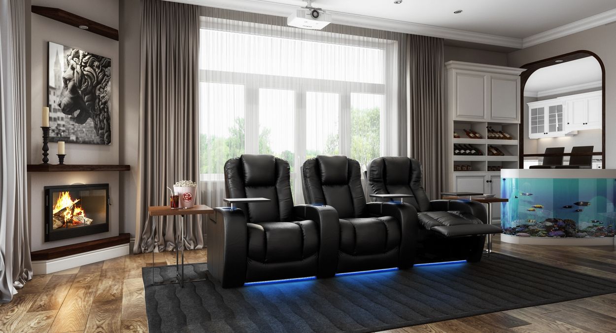 3 seat theater recliners