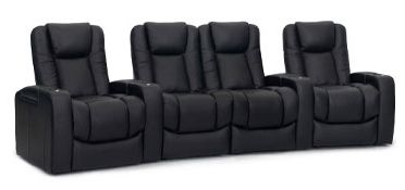 row of 4 Curved with Center Loveseat