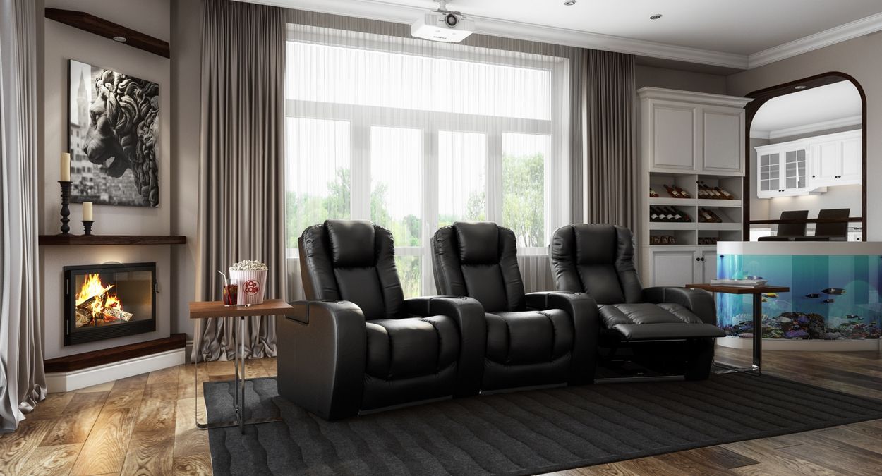 3 seater theater recliners