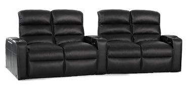 row of 4 Curved as Dual Loveseats