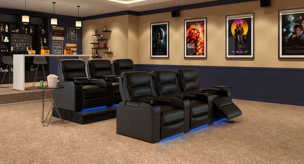 3 seat home theater seating