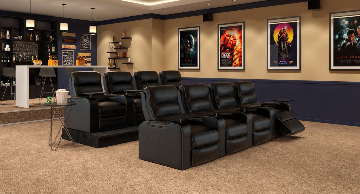 Magnum 4 seats home theater seating