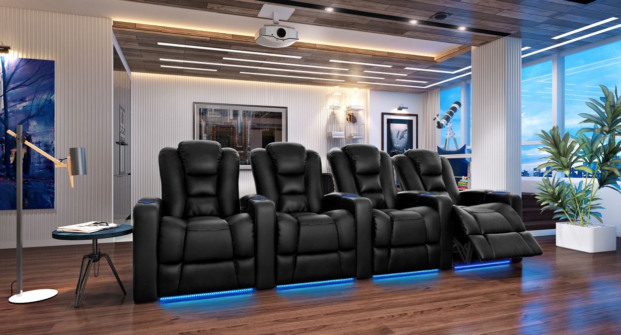 Octane 4 seat home theater seating