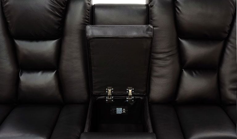 theater recliner with usb ports