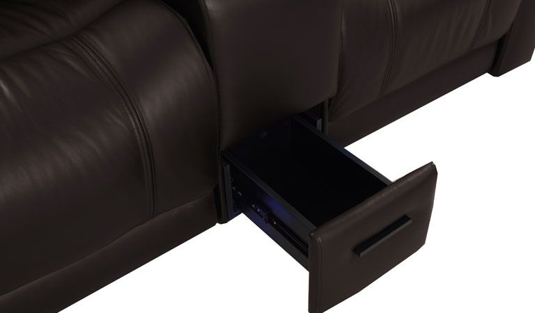 reclining sofa with fold down table