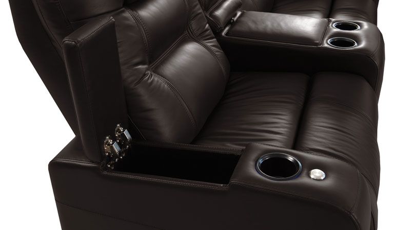 modern theater chair with cup holders