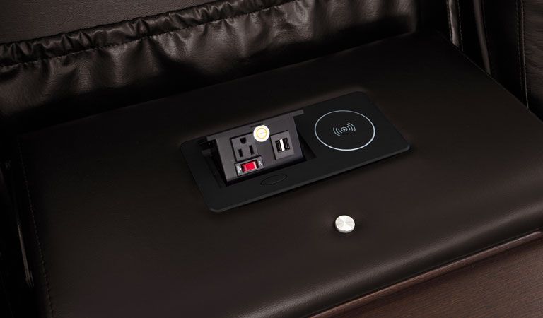 reclining sofa with drop down and usb ports
