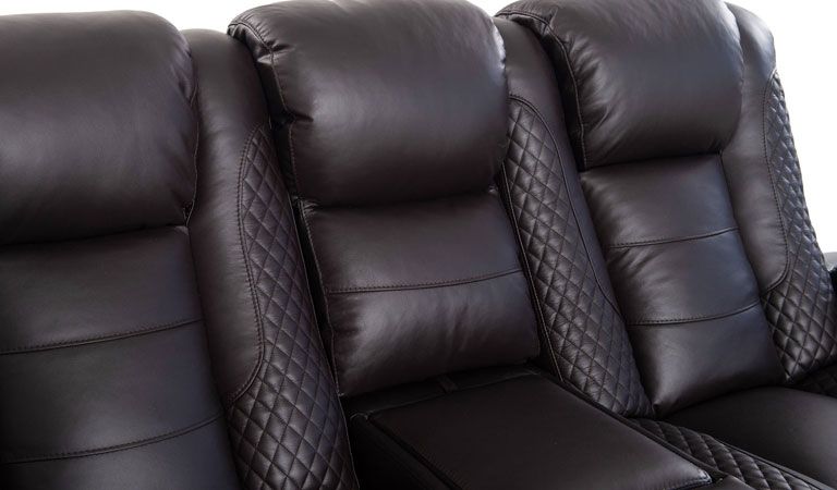 leather recliner with adjustable headrest