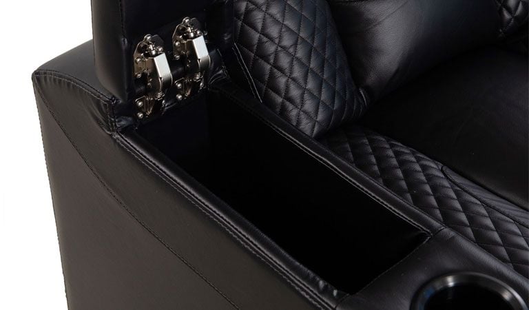 leather couch with storage