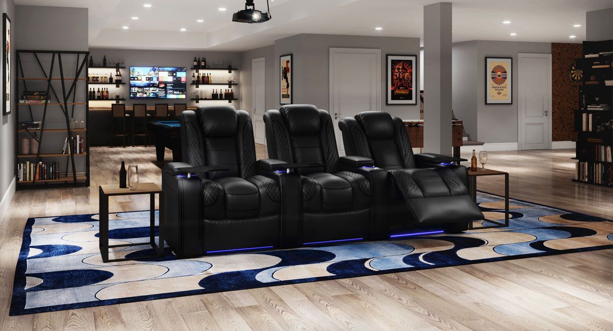 Octane Novo 3 seating sectional recliner theater