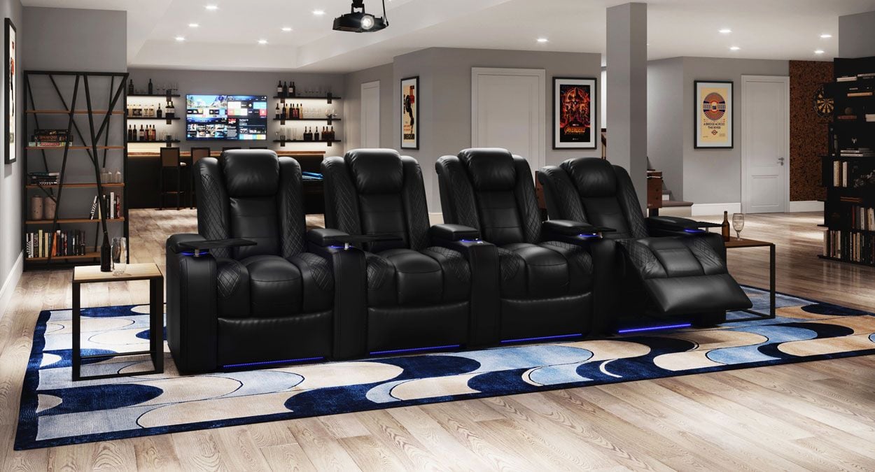Novo home theater seating 4 chairs