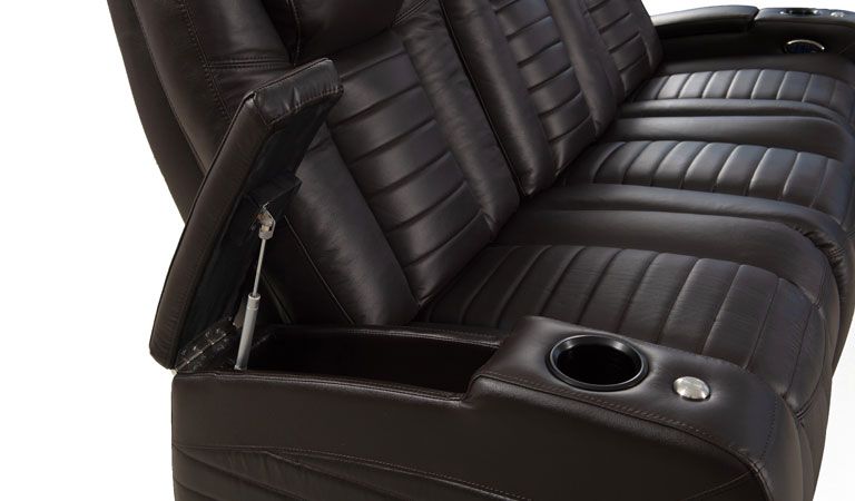 Octane leather couch with storage