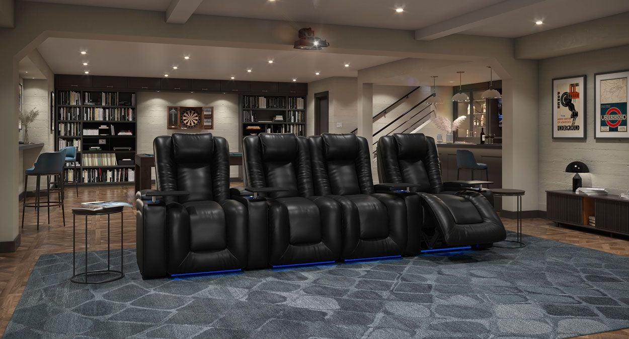 Octane 4 seat home theater recliner