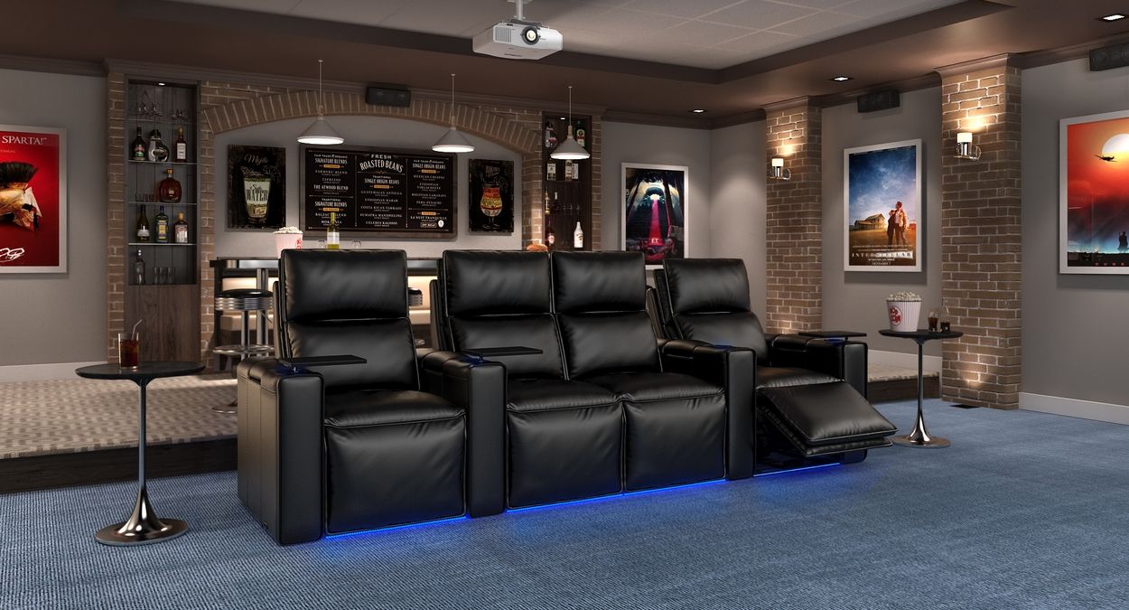 4 row home theater seating