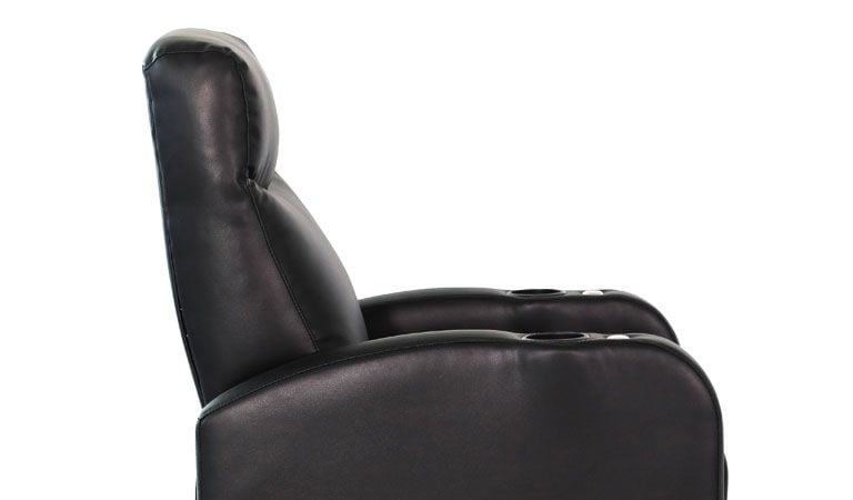 Octane black powered recliner chair