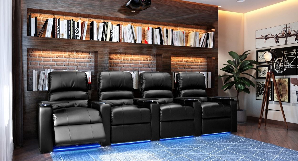 home theater seating 4 people