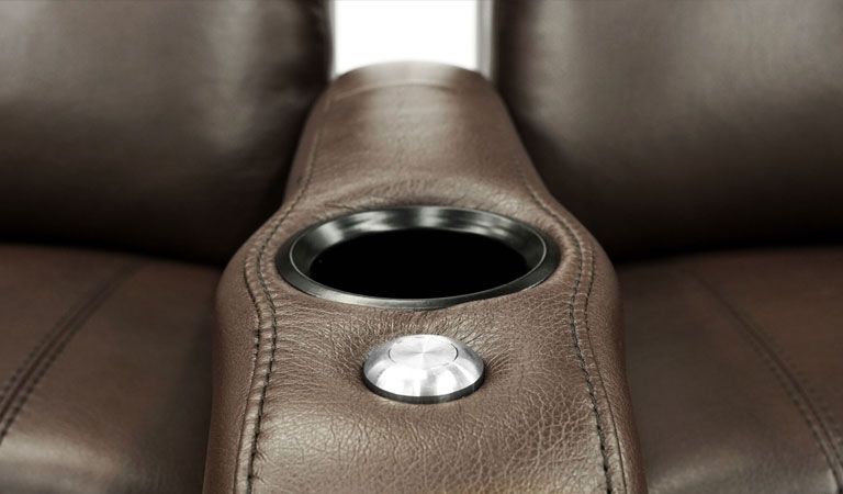 electric motion recliner with cup holder