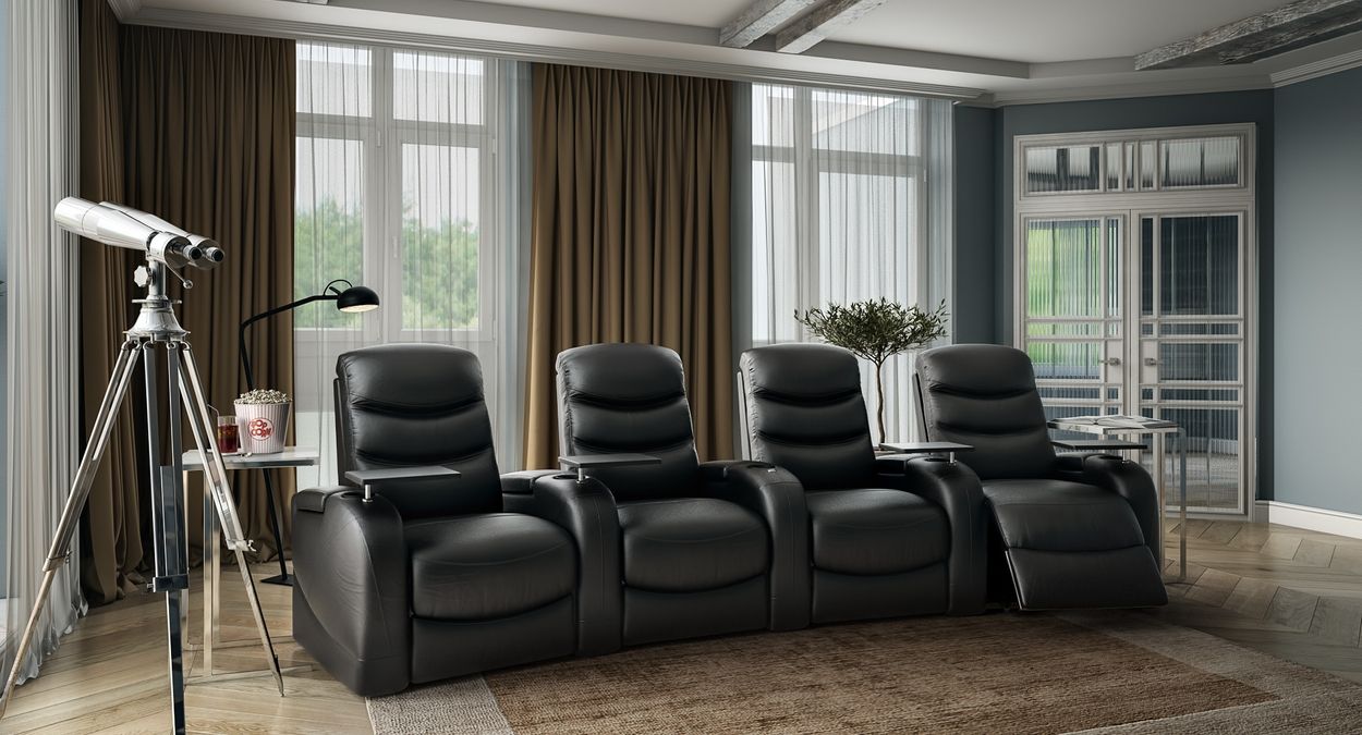 Octane 4 row home theater seating