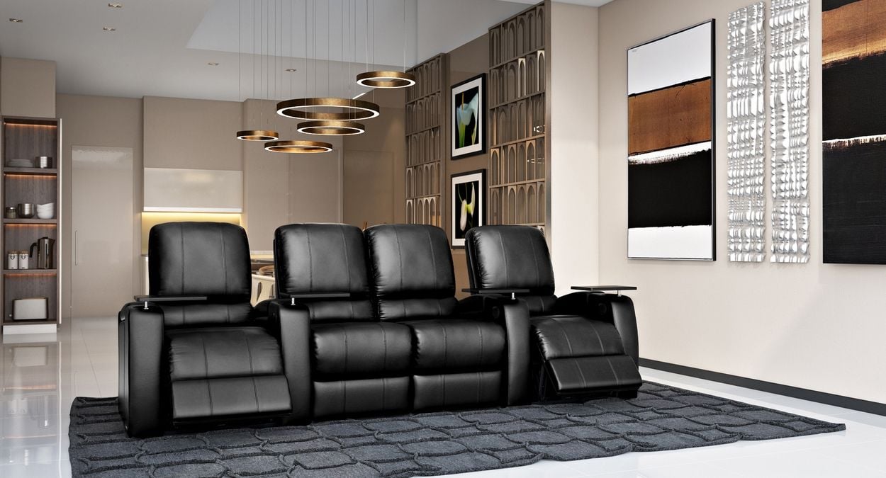 4 chairs theater recliners