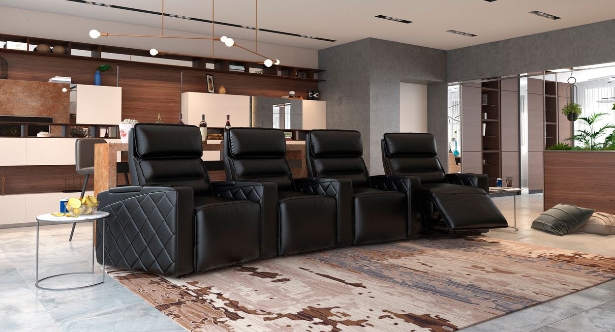 4 chairs home theater seating