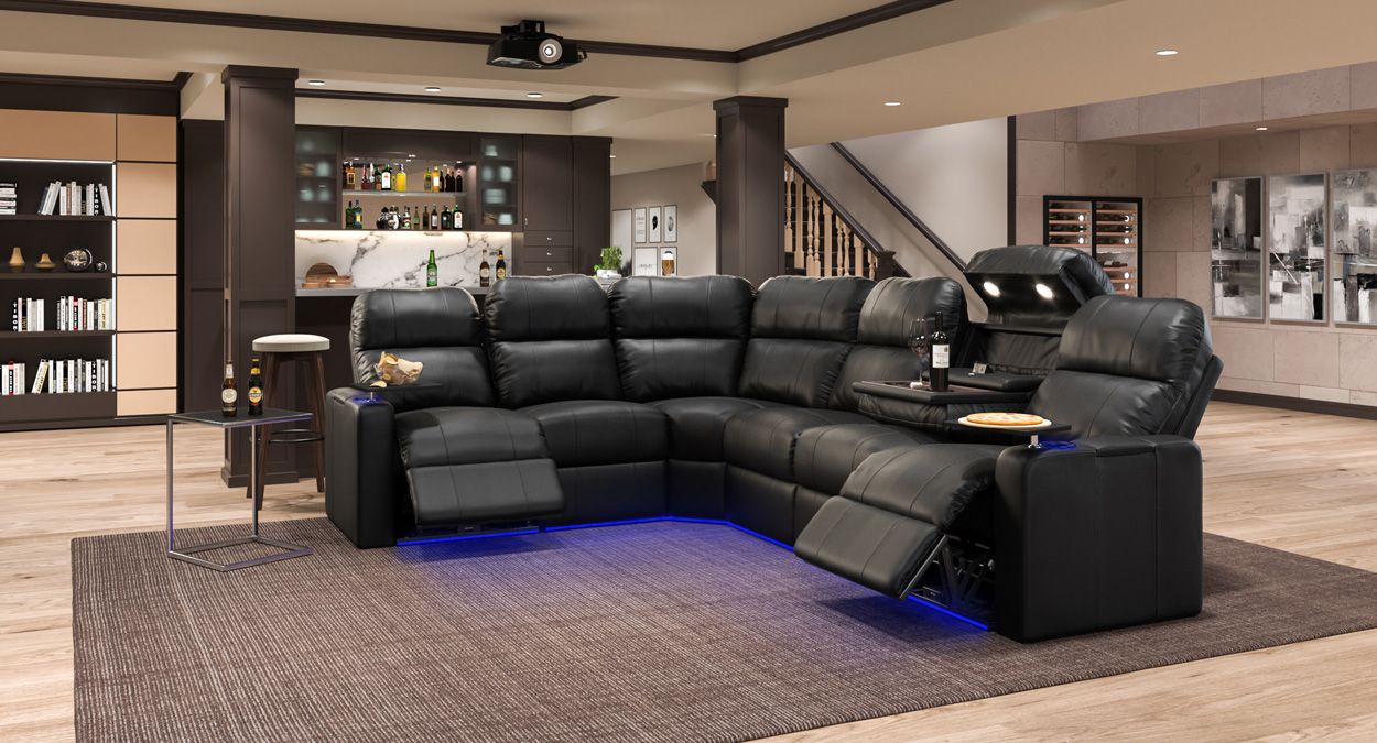 Theater sectional LED comfort