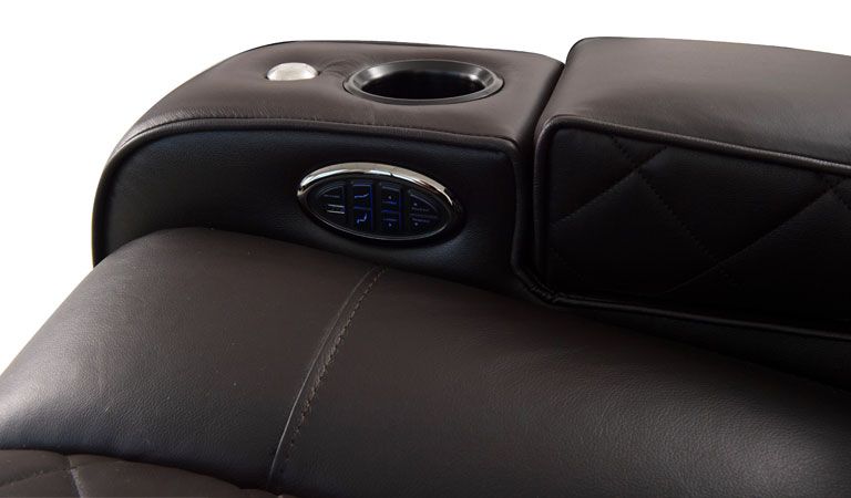 Vega individual reclining chairs with a place for holding cups