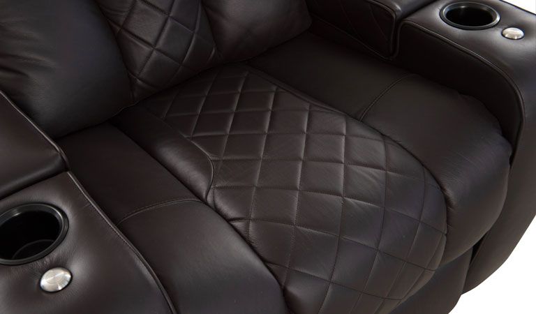 Octane black reclining chairs with light up cup holder