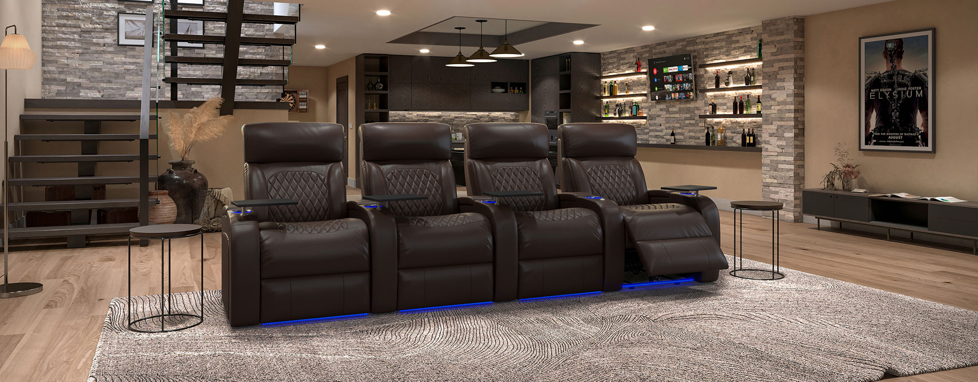 Home Theater Seating Luxurious, Leather Theater Seats
